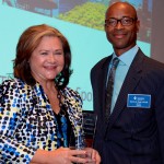 Peninsula Regional Medical Center President/CEO Dr. Peggy Naleppa recently received the prestigious 2014 American College of Healthcare Executives (ACHE) Senior-Level Healthcare Executive Regent’s Award at the Maryland chapter’s annual meeting. The award recognizes ACHE members who have made significant lifetime contributions to the advancement of healthcare management excellence and the achievement of the organization’s goals. She is pictured with ACHE Maryland Regent Dennis W. Pullin.