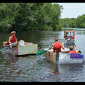 06/14/2018 student test out handmade creations on river