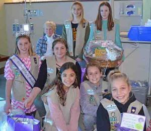 Girl Scouts Troop Presents Cancer Care Kits